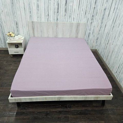 Простирадло BonaVita бавовна 150x220 MISTY ROSE смужка (ST32-0098 misty rose) ST32-0098 misty rose фото