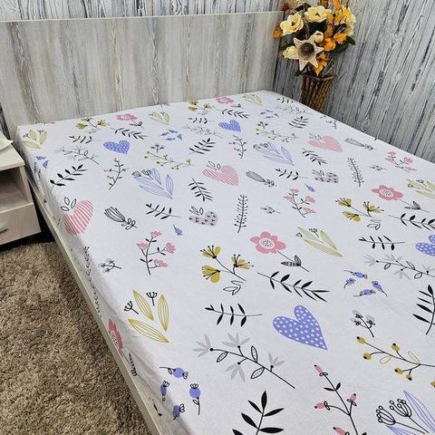 Простирадло BonaVita бавовна 240х220 Квіти (ST34-0783) ST34-0783 фото