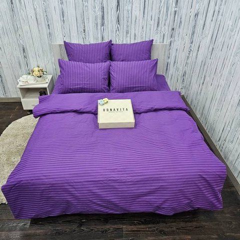 Постільна білизна BonaVita сімейна мікросатин смужка Фіолетова (761-0098 purple) 761-0098 purple фото