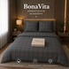 Постільна білизна BonaVita двоспальна Ранфорс Клітинка (341-0427 black) 341-0427 black фото 2