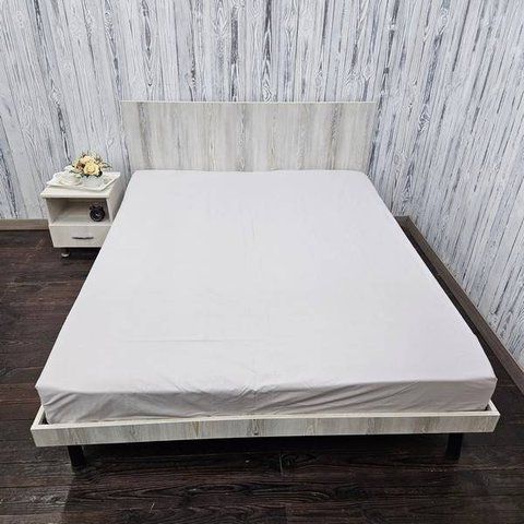 Простирадло на резинці BonaVita бавовна 180x200 Світло-сірий однотонний (SE35-0484 lt grey) SE35-0484 lt grey фото