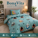Дитяча постільна білизна півтораспальна BonaVita бавовна Мопси (324-0560 blue) 324-0560 blue фото 1